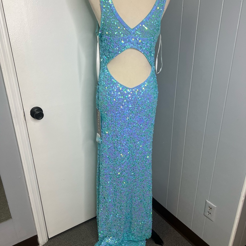 Primavera Couture Sparkling Sky Blue Gown - Picture 6 of 9